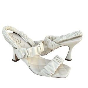 Sam Edelman Marlena Sandals Cream Leather Womens